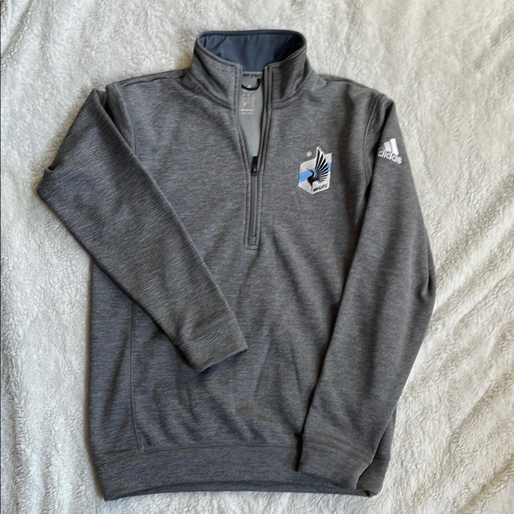 Adidas Minnesota United Gray Zip Up Sweatshirt